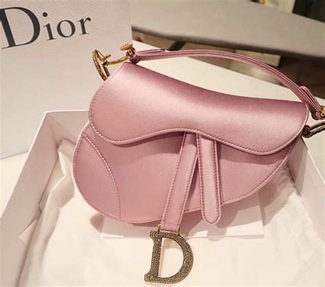 dior saddle satin pink|Dior saddle bag matte black.